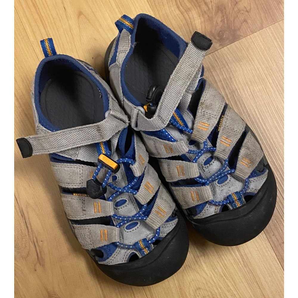 Keen Size 2 Newport H2 Youth Big Kids Gray Blue Sport Hiking Washable Sandals